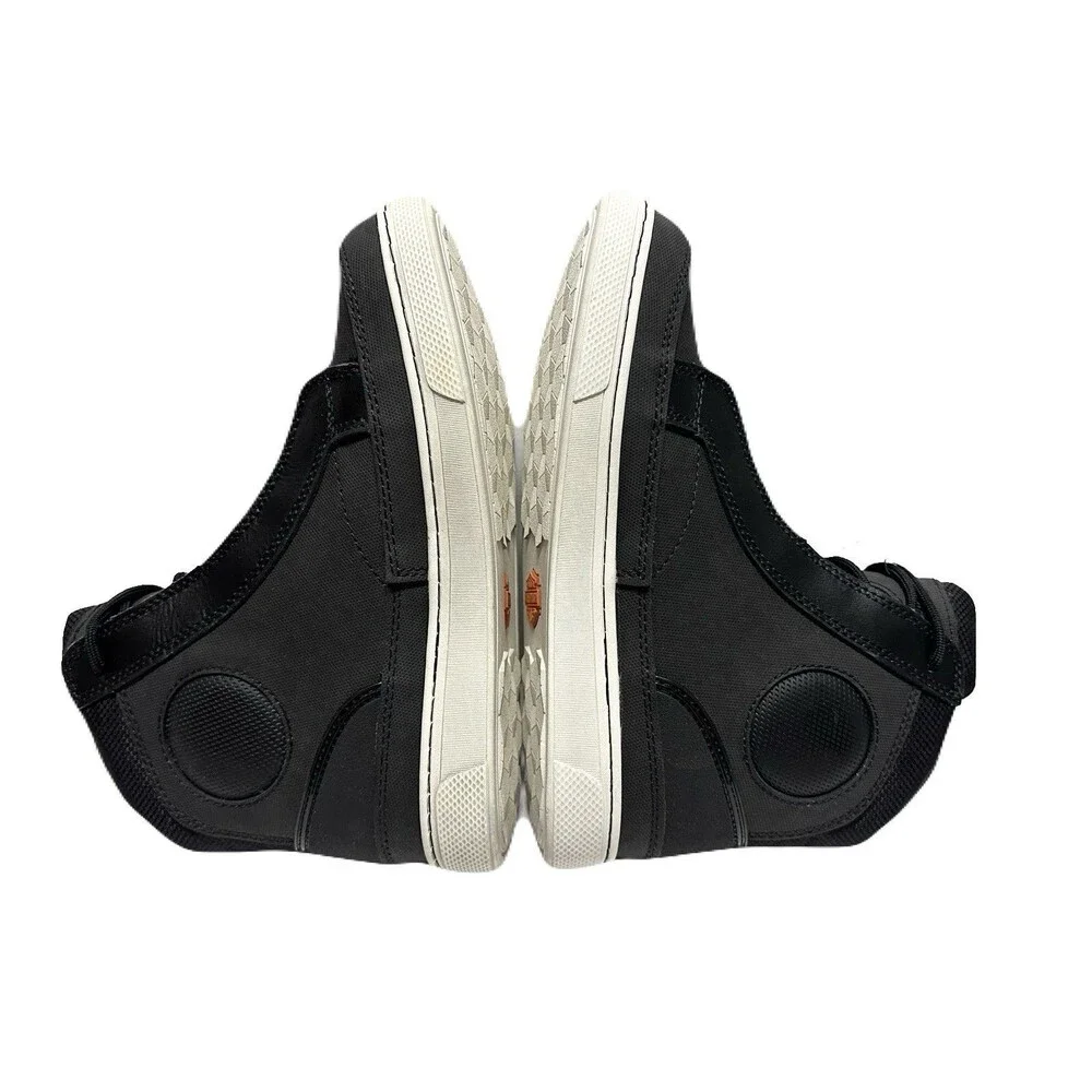 NEW Harley Davidson Vardon Womens 6.5 Black Waterproof Leather Riding Sneakers